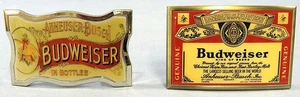 2 NEUE ANHEUSER BUSCH BUDWEISER KING OF BEERS MESSING GÜRTELSCHNALLEN - Bild 1 von 5