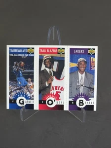 1996-97 Upper Deck Mini Kobe Bryant Rookie/O'Neal/Garnett NBA Trading Card - Bild 1 von 2