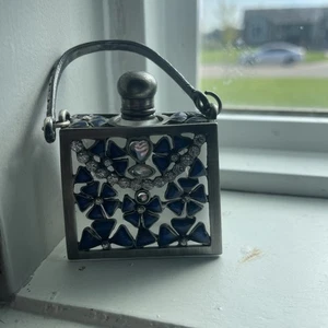 Decanter profumo borsa gioiello borsetta fiori bottiglie fantasia vetro cristallo regalo nuovo - Foto 1 di 9
