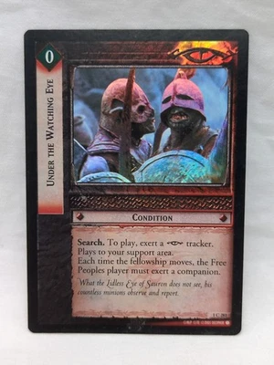 *Damaged* FOIL Under The Watching Eye LOTR Card Game Fellowship Rare 1C281 - Image 1 of 4