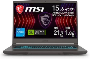 MSI gaming notebook PC Thin15 Corei5 RTX3050/15.6in FHD/16GB/512GB/Thin-15-B12UC - Picture 1 of 10