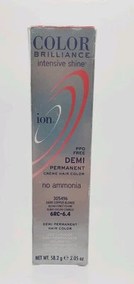 Nuevo ION Color Brilliance DEMI Permanente Rubio Cobre Oscuro 6RC-6.4 Foto 1 de 4