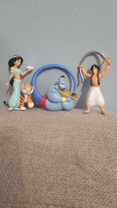 Disney Aladdin Figure Set – Jasmine & Rajah, Aladdin, Genie PVC Toys – Lot of 3 - Picture 1 of 8