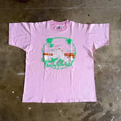 CAMISETA VINTAGE AÑOS 80 THE BEVERLY HILLS HOTEL TIENDA DE REGALOS TALLA XL LOS ANGELES AÑOS 80 Foto 1 de 4