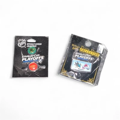 2010&2011 Stanley Cup Playoffs Hockey Pin Colorado Avalanche SJ Sharks - Image 1 of 2