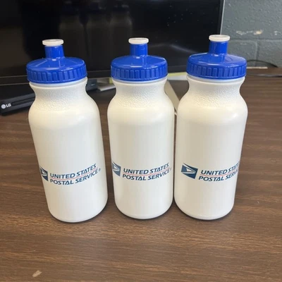 Lot of 3 USPS Water Bottle United States Postal Service, Plastic, New - Imagem 1 de 2