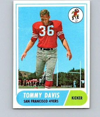 1968 TOPPS FOOTBALL #165 TOMMY DAVIS                             NRMT SA - Image 1 of 2