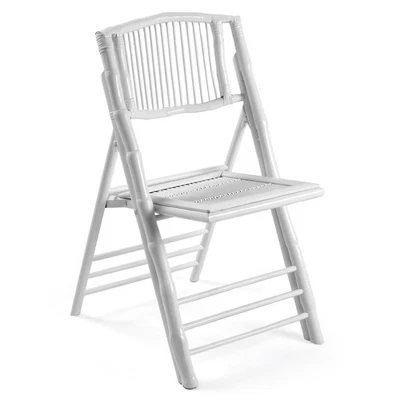Bamboo Folding Chair 34" Portable Dining Comfortable Seats for In/Outdoor Party - Image 1 of 4