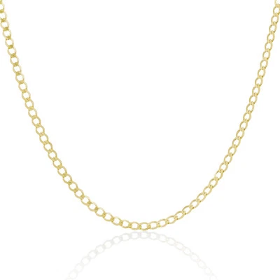 Chaîne (Bracelet ou Collier) en Or Jaune 9 Carats Epaisseur 3mm - 15,2 à 76cm - Photo 1/3