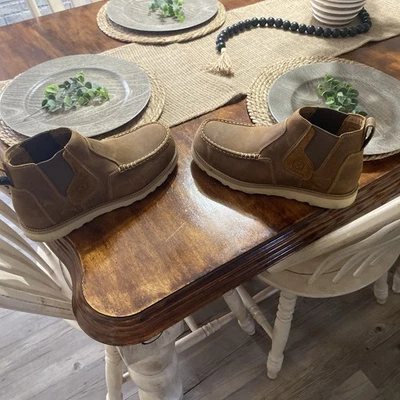 Zapatos informales Twisted X para hombre sin usar, en caja, cuero punta en D tostado MDMG004 Foto 1 de 4