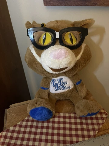 Kentucky Wildcats Stuffed Animal Plush Mascot UK Glasses Pencil Go Big Blue 🏀 Cover