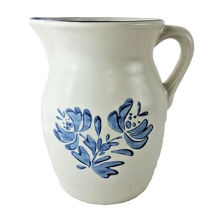 Pfaltzgraff Yorktowne Large Pitcher Vase 64 oz Blue Floral Folk Art Decor - Picture 1 of 12