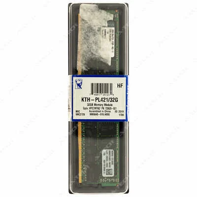 Kingston 32GB DDR4-2133 RDIMM Factory Sealed Server Memory RAM (KTH-PL421/32G) - Image 1 of 2