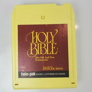 Vintage Holy Bible 8 Track Cassette Tape Old And New Testimate Statler Bros - Picture 1 of 6