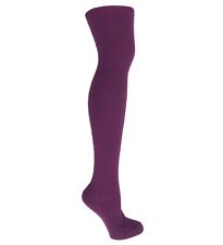 Sock It To Me Gothic Punk Roller Derby Purple Ribbed Over the Knee Socks