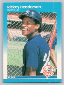 1987 FLEER #101 RICKEY HENDERSON  NEW YORK YANKEES
