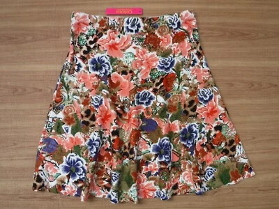 Falda acampanada para mujer Catherine Malandrino floral mezcla de rayón y nailon L ~NUEVA CON ETIQUETAS~ $78.00 Foto 1 de 4