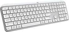 Logitech MX Keys Wireless Keyboard, Low Profile Quiet Typing - Pale Gray