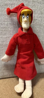 Pijama de muñeca peluda vintage con tapa de noche cuerpo de felpa cabeza de plástico Scooby Doo Foto 1 de 4