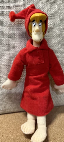 Vintage Shaggy Doll Pajamas With Night Cap Plush Body Plastic Head Scooby Doo Cover