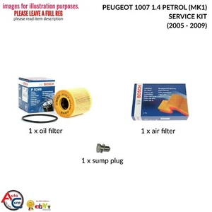 KIT SERVICIO FILTROS (MK1) FILTRO ACEITE Y AIRE BOSCH PEUGEOT 1007 1.4 GASOLINA 05-09 - Imagen 1 de 1
