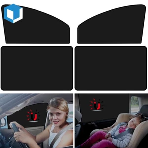 4 Magnetic Car Side Window Sun Shade Cover Front Rear Shield UV Block Protection - Picture 1 of 14