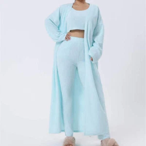 Cozy Pajama Set, 3 Piece Lounge Set, Cute Loungewear, Warm Suit Sets, Matching S - Picture 1 of 3
