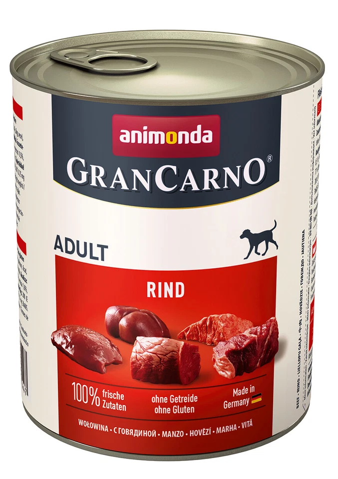 animonda GranCarno Adult Rind 6x 800 g Hundefutter Nassfutter - Bild 1 von 1