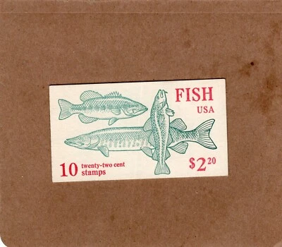 US. stamps booklet Fish - 4 Stamps (from book of 20) 2 cent stamps 1986 - Image 1 of 2