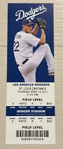 Boleto de temporada completa Albert Pujols HR 410 4-14-11 Dodgers Cardinals Angels - Imagen 1 de 3