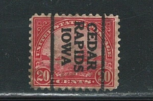US  Cedar Rapids Iowa Precancel single Stamp (used) - Picture 1 of 1