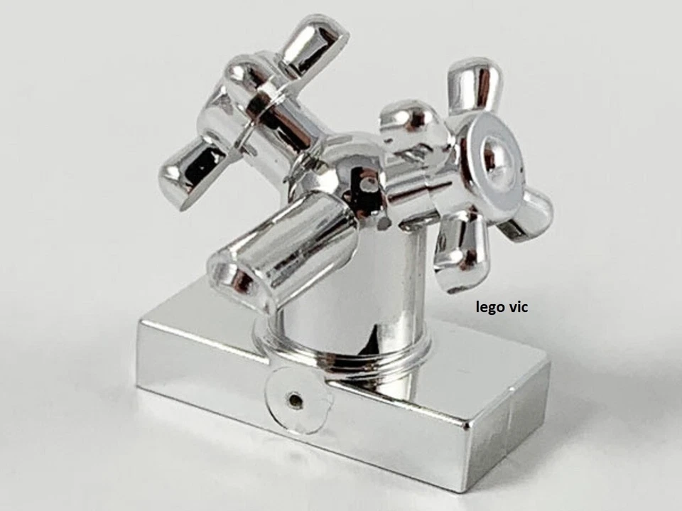 Lego 6936 Faucet Robinet Chrome Silver du Belville 5837 Scala 3115 MOC -A70 - Photo 1/1