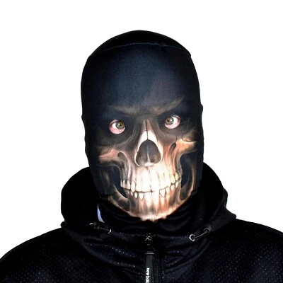 Clearance Grim Reaper Mask | Halloween Face Mask | Lycra Fabric Faceskinz | Sale - Image 1 of 4