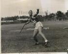 1933 Press Photo Kenneth McKEnzie of U of S Cal in javelin at ICAAAA games