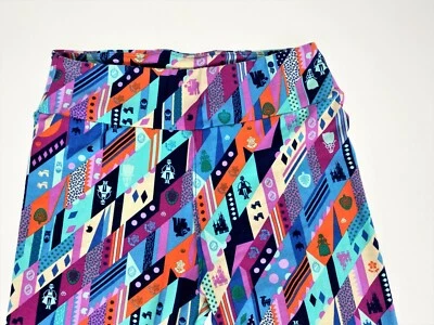 Leggings tamanho único LulaRoe Disney castelo princesa branca neve calças lounge elásticas - Imagem 1 de 3