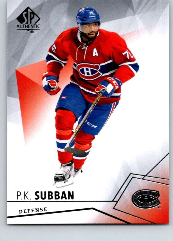 (HCW) 2015-16 Upper Deck SP Authentic #3 P.K. Subban Canadiens - Image 1 of 1