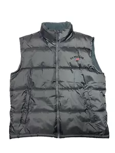Vintage US Polo Assn Puffer Vest Mens Large Gray Y2K Embroidered Insulated - Picture 1 of 5