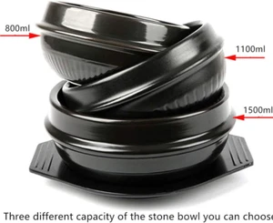 Dolsot Bibimbap Earthenware Stone Bowl, Korean Cooking Soup Ceramic Pot, Dona... - Picture 1 of 11