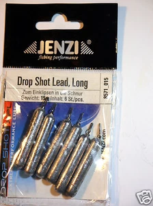 Drop Shot Bleie Stabform Jenzi 6 Stk a 15 g drop shot Zander Stabblei - Bild 1 von 1