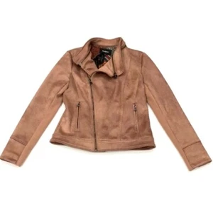 Desigual Pakaian Jadi Wanita Embossed Studded Moto Jacket Size EU 36 - Picture 1 of 10
