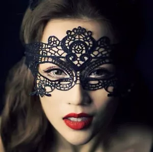 Sexy Black Lace eye mask Ladies Masquerade Ball Costume Party Fancy Dress New - Picture 1 of 3