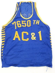 Rare Vintage MARSHALL GAMEMASTER 7650th AC & 1 Basketball Jersey 60s 70s Blue 42 - Picture 1 of 10