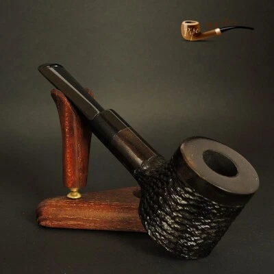 HAND MADE UNIQUE WOODEN TOBACCO SMOKING PIPE Poker  No 63  Black Pear + Filter - Image 1 of 3