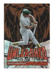 NM- 2022 Donruss UL-17 Rickey Henderson  Unleashed Rapture Athletics Card
