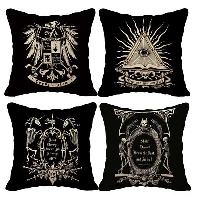 Готическая жуткая художественная наволочка RB Dark Memento Mori The Undead 18 x 18 I... - Изображение 1 из 4