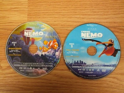 Lot of 2 Disney Finding Nemo Disc 1 & 2 (Fullscreen and Widescreen) *DISC ONLY* - Image 1 of 2