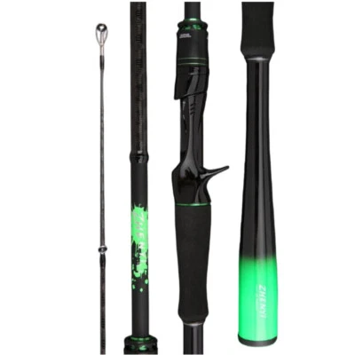 Caña de pescar portátil de 5,9 pies caña de pescar de fibra de carbono caña giratoria/fundición de viaje Foto 1 de 4