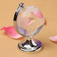 Argent Cristal Stand Cadeau Globe Du Monde De Mariage Paperweight Vastu Feng