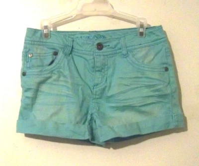 Pantalones Cortos Arizona Verde Claro Niñas Talla Cintura 26" Entrepierna 2 3/4" Cintura Ajustable Foto 1 de 2