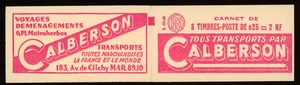 FRANKREICH CARNET 1263-C-1 TYPE Marianne Decaris März 1960 CALBERSON Ad MNH ** 50€ - Bild 1 von 2